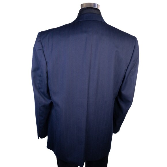 VITO RUFOLO Vitale Barberis Canonico Double Breasted Sz 42L Striped Suit Jacket - Picture 9 of 16